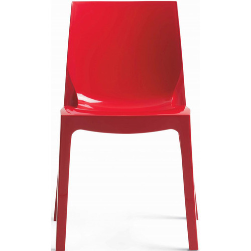 Chaise Design Rouge Laquée LADY