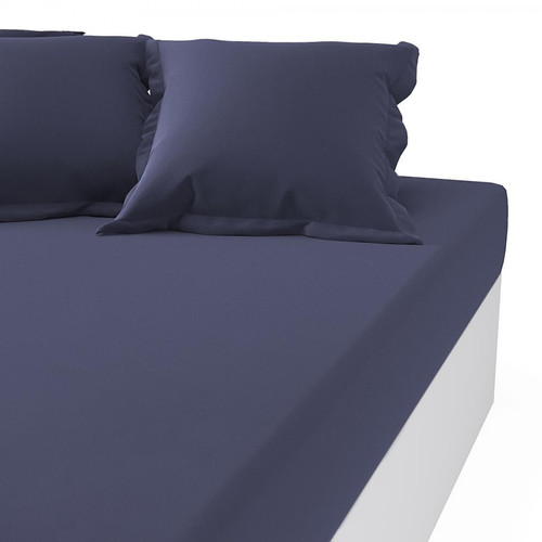 Drap-housse coton TERTIO® - Bleu Indigo - 3S. x Tertio (Nos Unis) - Journee du sommeil