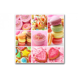 Tableau Gourmand Multicolore Cupcakes 50X50 cm