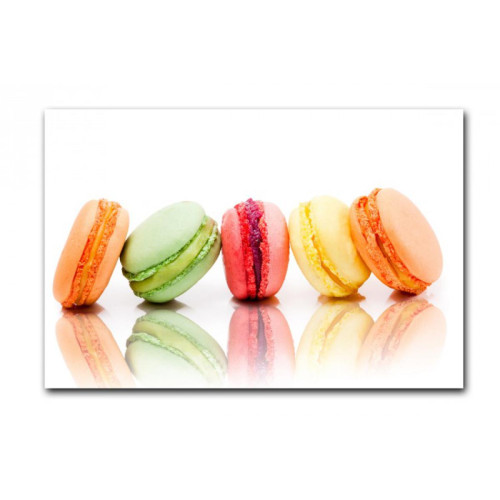 Tableau Gourmand Macarons Colorés L.80 x H.55 cm