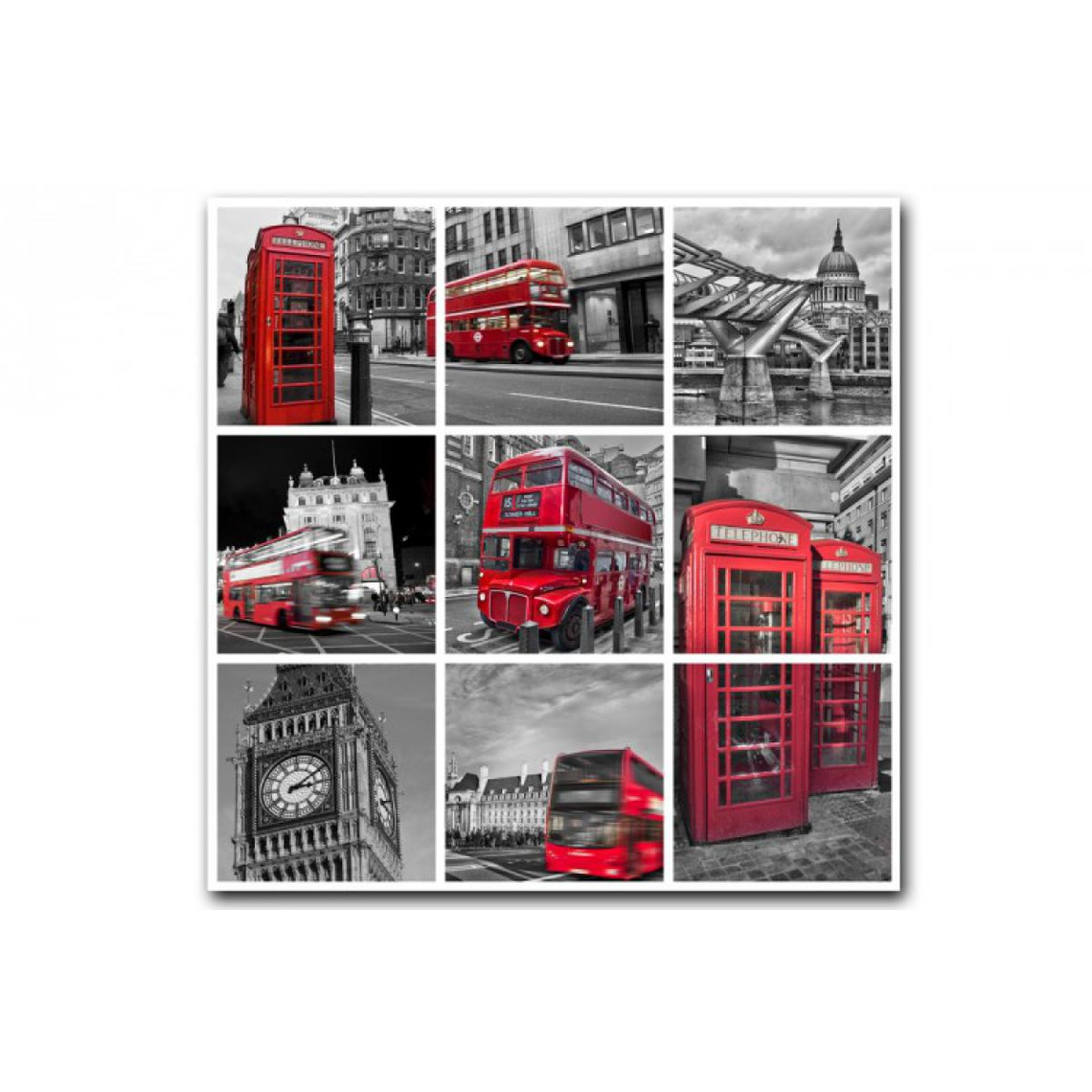 Tableau British London City Patchwork 50X50 cm