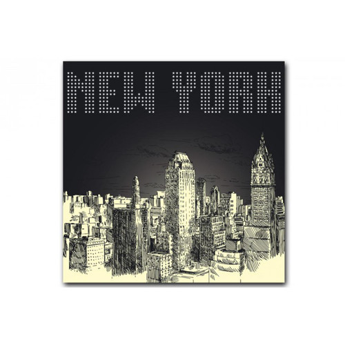 Tableau New York By Night 50X50 cm