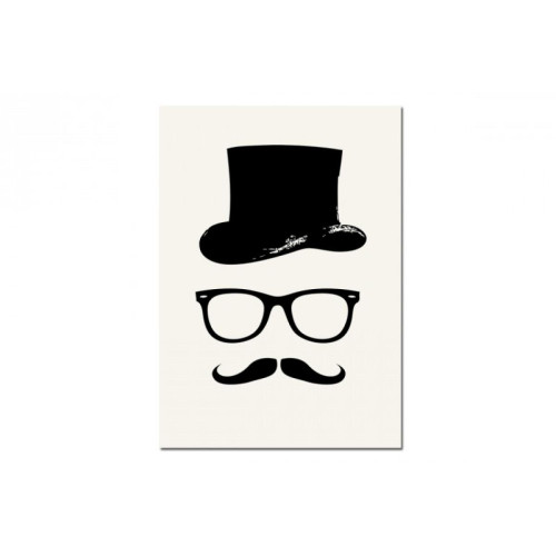Tableau Gentleman Moustache L.55 x H.80 cm