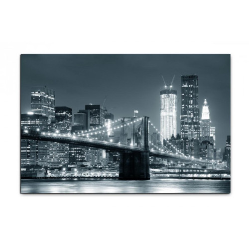 Tableau New York City By Night L.80 x H.55 cm - Tableau ville