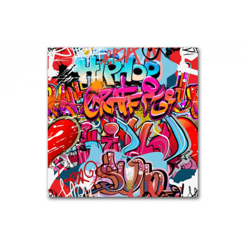 Tableau Graffiti Multicolore 60X60 cm