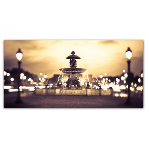 Tableau Villes Panoramique Fontaine Parisienne 90 x 30 cm - Tableau ville