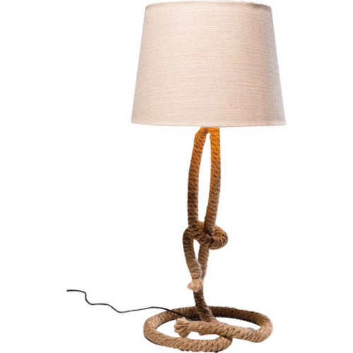 Lampe à Poser Écru avec Socle en Corde Malo - Kare Design