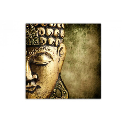 Tableau Zen Bouddha d'Or 50X50 cm - Tableau Voyage