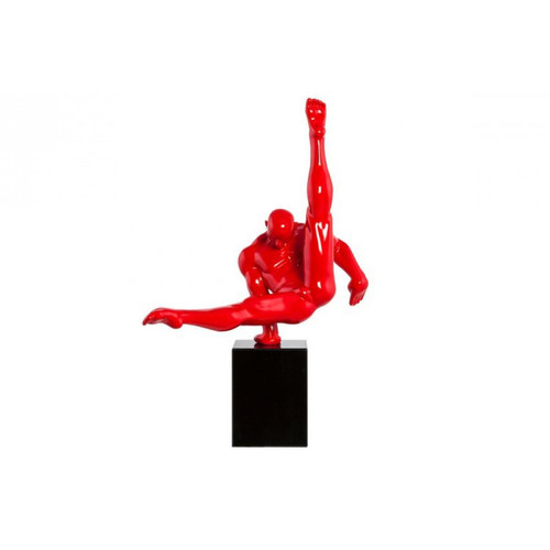 Statue sport en résine rouge - Statue design