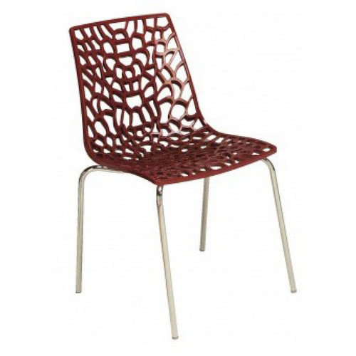 Chaise Design Rouge TRAVIATA - Chaise rouge design