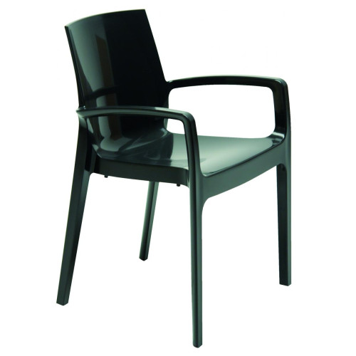 Chaise Design Noire GENES 3S. x Home  - Promos chaise