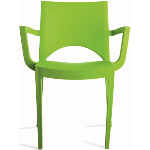 Chaise Design Verte PALERMO - Chaise avec accoudoir