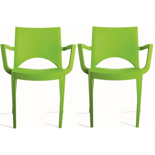 Lot de 2 Chaises Design Vertes PALERMO - Chaise verte