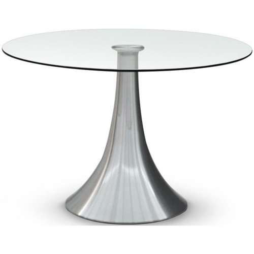 Table transparente en verre Aïko