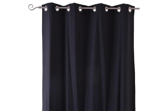 Rideau noir en polyester Jiliane