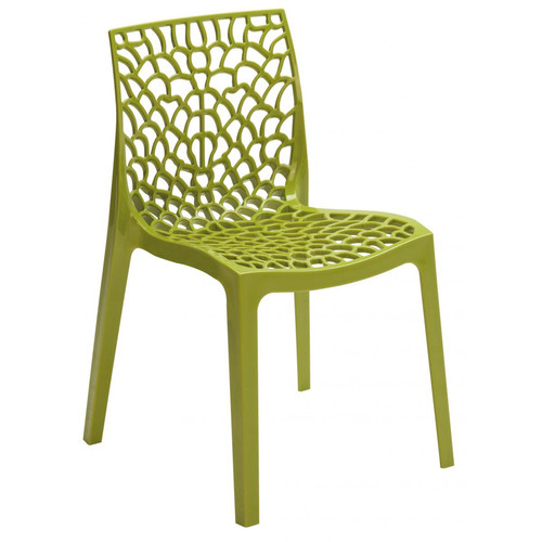 Chaise Design Verte Anis GRUYER - Chaise verte
