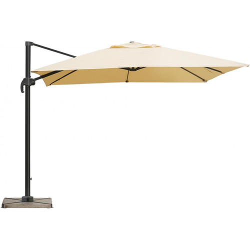 Parasol déporté beige en toile Allan 3S. x Home  - Accessoires jardin design