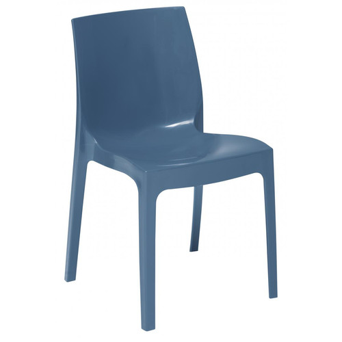 Chaise Design Bleu Avio Laquée LADY - Promos chaise