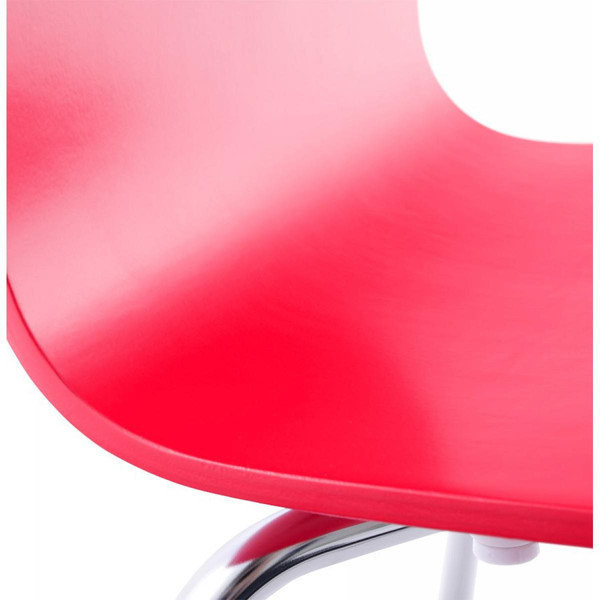 Chaise rouge en bois Mérédithe