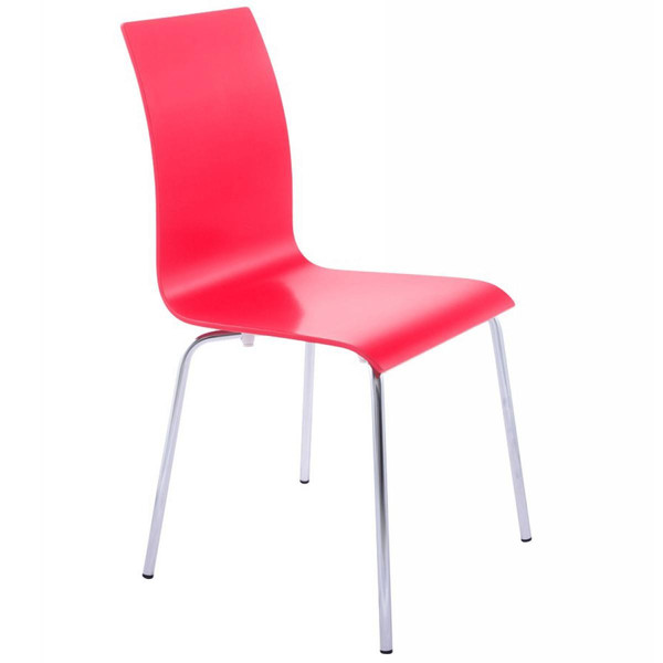 Chaise rouge en bois Mérédithe