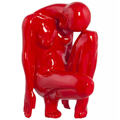 Figurine rouge en poly Arthémis - Statue design