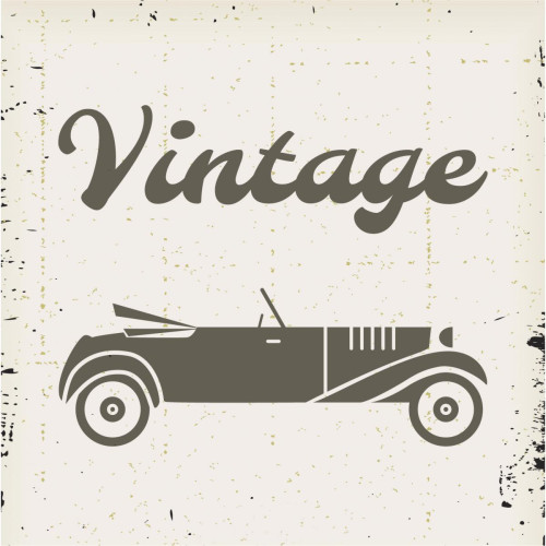 Tableau Retro Voiture Vintage 50X50