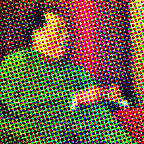 Tableau Retro Multicolore Mao En Costume Vert 50X50