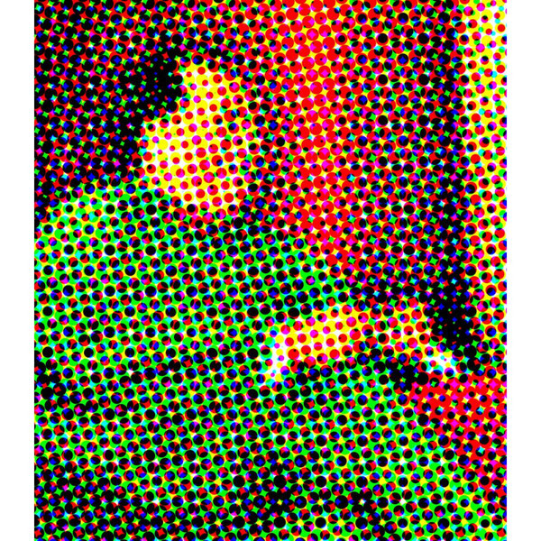 Tableau Retro Multicolore Mao En Costume Vert 60X60