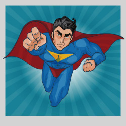 Tableau Pop Art Heros Superman 60X60