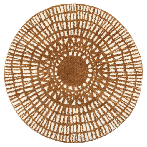 Tapis Bronze diamètre 160 cm NOA - Tapis noir