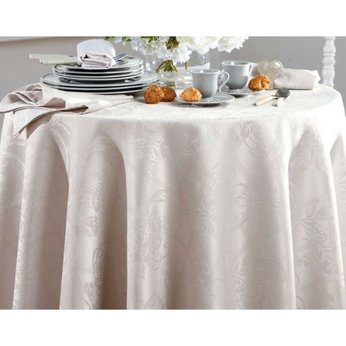 Lot de 3 serviettes damassé polyester   Becquet - Gris Perle becquet  - Serviette de table
