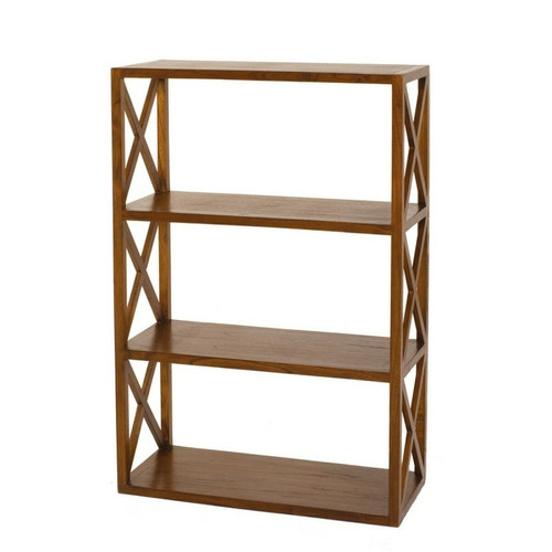 Etagère croiséllons 3 niveaux en bois mindi - Unique - Macabane - Macabane meubles