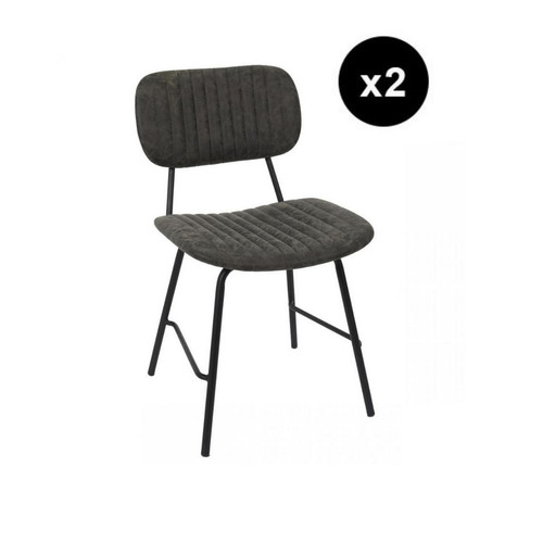 Lot de 2 Chaises TAYLOR Gris 3S. x Home  - Chaise design