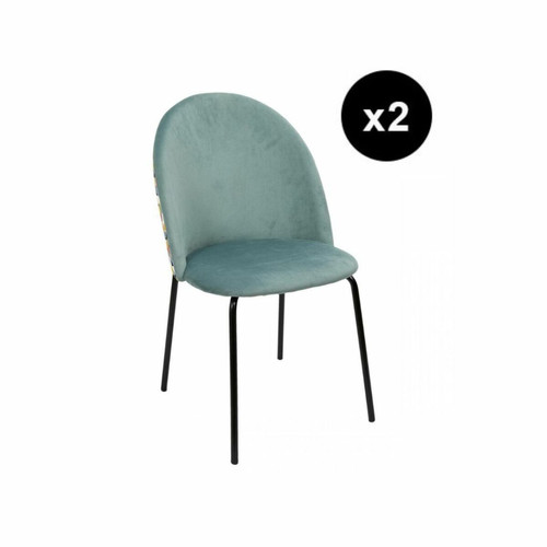 Lot de 2 Chaises Bicolore RETRO Geo 3S. x Home  - Chaise metal design