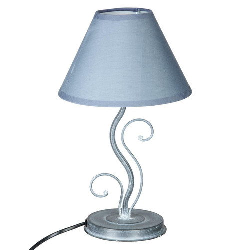 Lampe feuille en métal grise H34 cm  3S. x Home  - Lampe design
