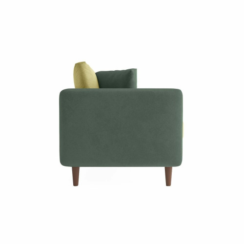 Canapé 2 places  bicolore en velours vert POTIRON PARIS  - Salon meuble deco