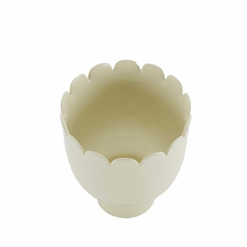 Vase forme tulipe en céramique Marceau Blanc crème  POTIRON PARIS  - Vase design