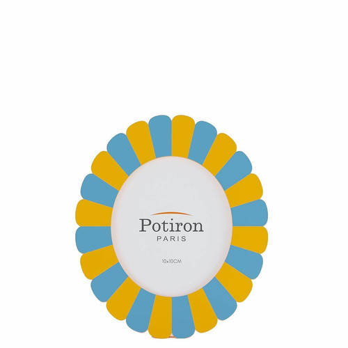 Petit cadre photo à poser ovale Vendôme jaune - POTIRON PARIS - Promos deco design 50 a 60