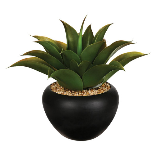 Aloe vera en pot céramique H37 3S. x Home  - Deco plantes fleurs artificielles