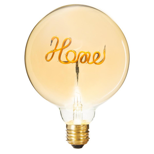 Ampoule LED mot "Home" ambrée E27 3S. x Home  - Ampoule filament deco