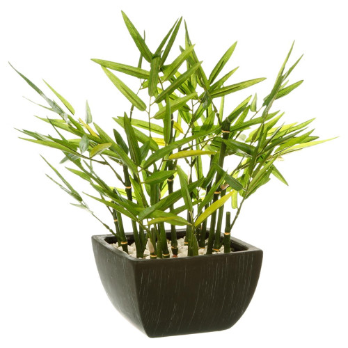 Bambou artificiel en pot H35 - Deco plantes fleurs artificielles