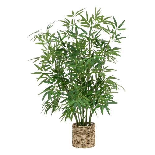 Bambou artificiel pot naturel H100cm vert - 3S. x Home - Deco plantes fleurs artificielles