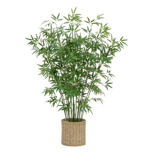 Bambou artificiel pot naturel H150cm vert