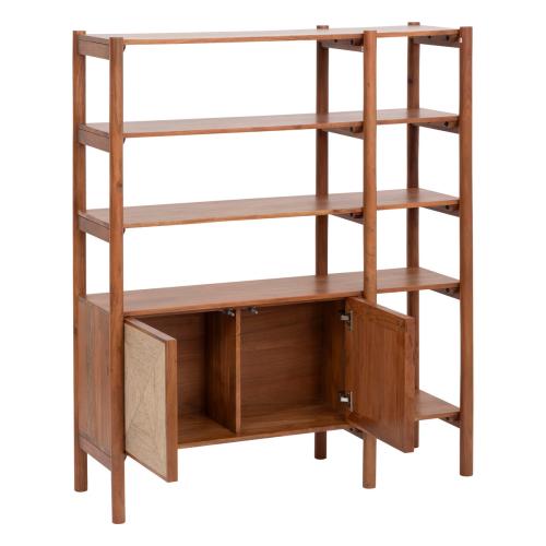 Bibliothèque en bois 2 portes "Apala"  naturel 3S. x Home  - Salon meuble deco