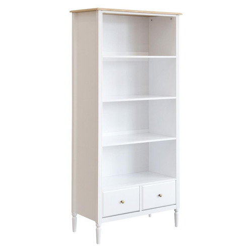 Bibliothèque 2 tiroirs "Solen" blanc 3S. x Home  - Rangement meuble