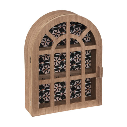 Boîte à clés "Ali" 27,5 x 36 cm en verre et panneau de bois MDF 3S. x Home  - Rangement meuble