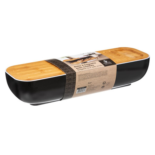 Boîte Baguette Bambou Noir 3S. x Home  - Boite a pain
