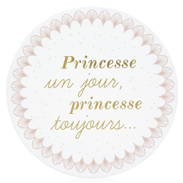 Boite “Princesse” en carton x 3 blanc et rose