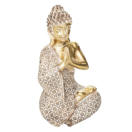 Bouddha assis H19,5cm doré en résine - 3S. x Home - Objet deco design