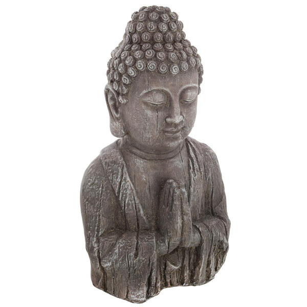 Bouddha effet bois H49 cm